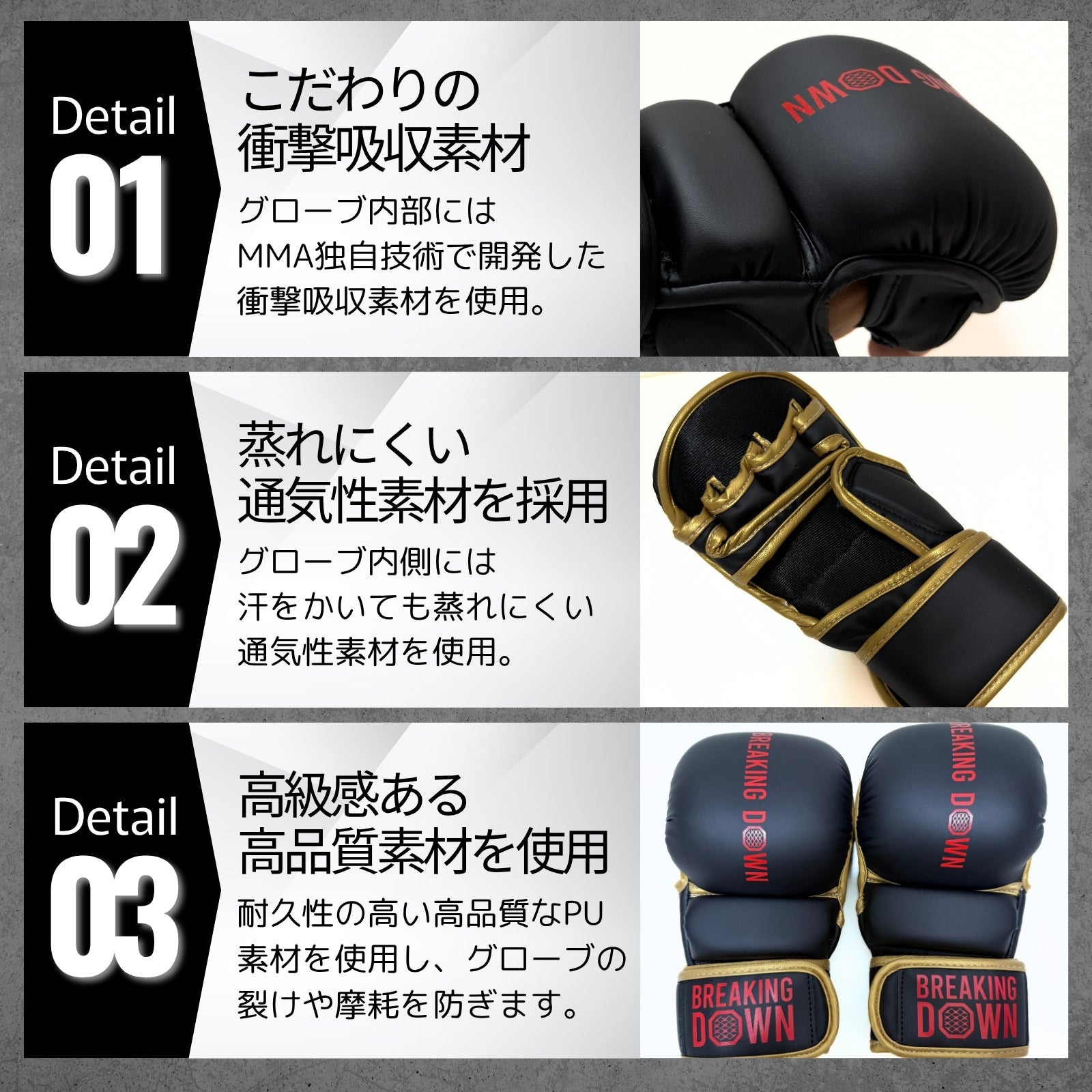 BREAKING DOWN ボクシンググローブ 黒/金 Breaking Down MMA グローブ BLACK – BreakingDown ONLINE SHOP