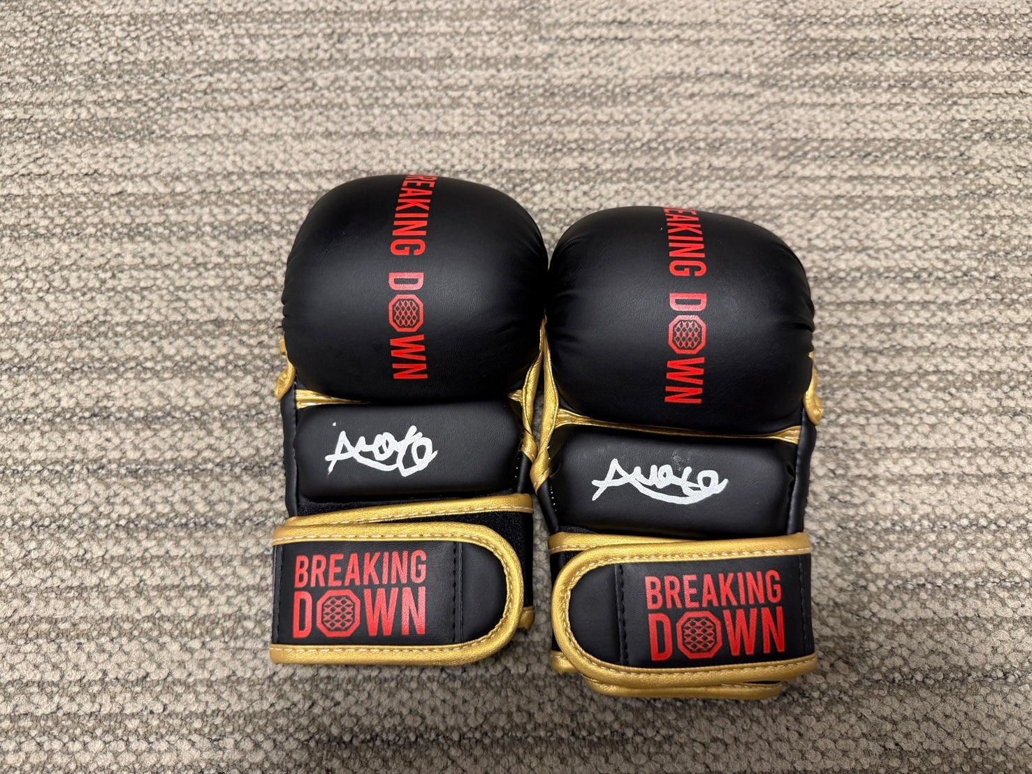 BreakingDown16.5 ゆうと＆あやと選手サイン入りグローブ